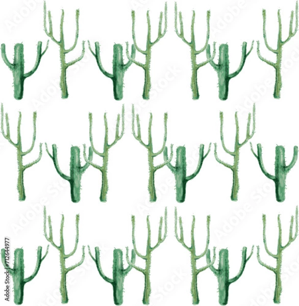 Obraz cacti fabric pattern seamless