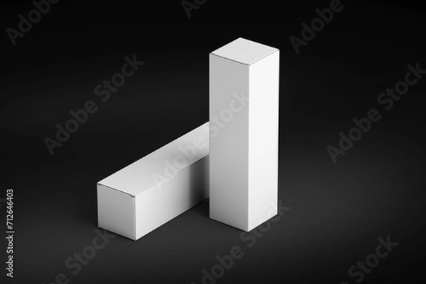 Fototapeta 3D Ilustration. Packaging boxes mockup isolated.