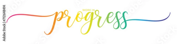 Fototapeta Amazing – Calligraphy Rainbow Text Effect Banner on Transparent Background