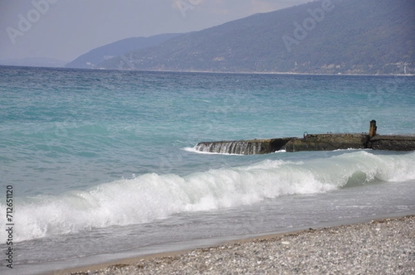 Fototapeta waves on the beach