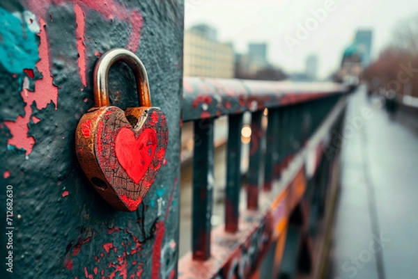 Obraz heart shaped lock