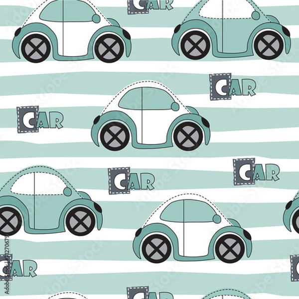 Fototapeta car pattern vector illustration