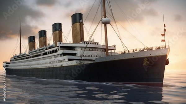 Fototapeta Titanic - Ancient Giant Ship