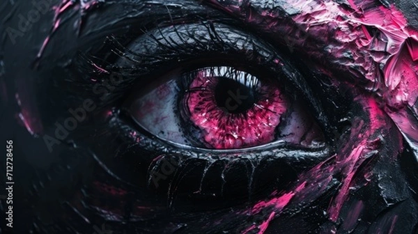 Obraz Close-Up Photo of Pink and Black