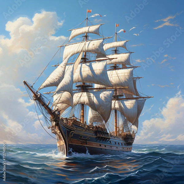 Obraz ship in the sea