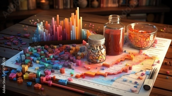 Fototapeta Insightful Health: Navigating Wellness through Data Analytics