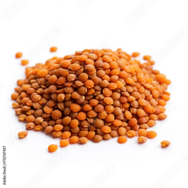Obraz Lentils isolated on white background