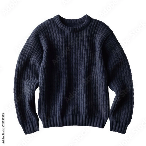 Obraz Navy Blue Sweater isolated on white background