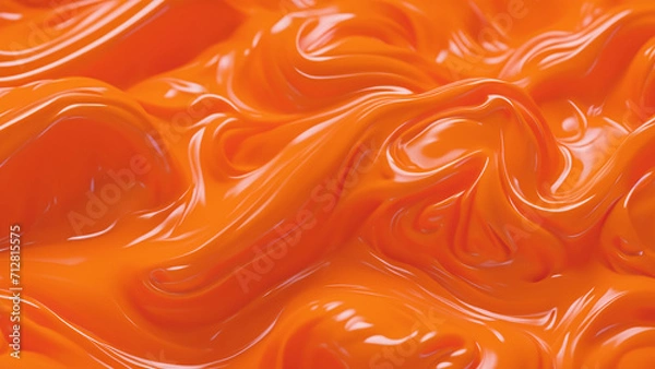 Obraz Orange smooth slime background - Generative AI