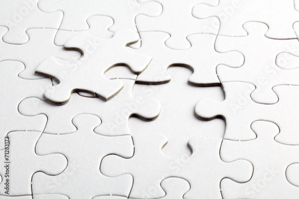 Fototapeta puzzle white pieces