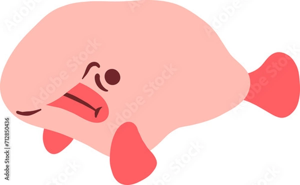 Fototapeta Hand Drawn Blobfish Element