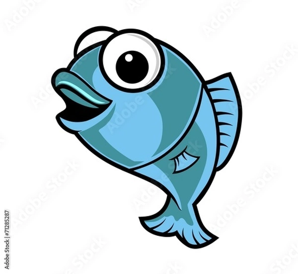 Obraz Ryba Cartoon Blue