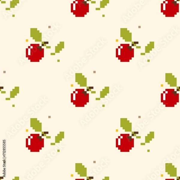 Obraz Pixel cherry bg