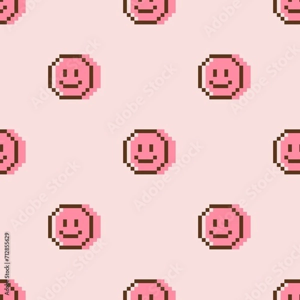 Obraz Smiling pixel background