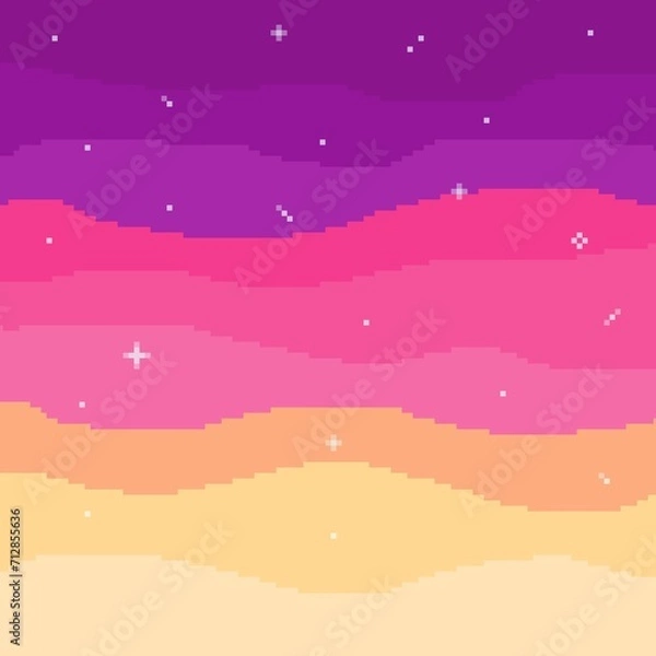 Obraz Abstract pixel sky and star