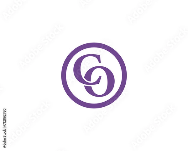 Fototapeta CO Logo design vector template