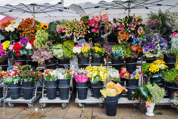 Obraz Saturday market in Beaune, Dordogne, France