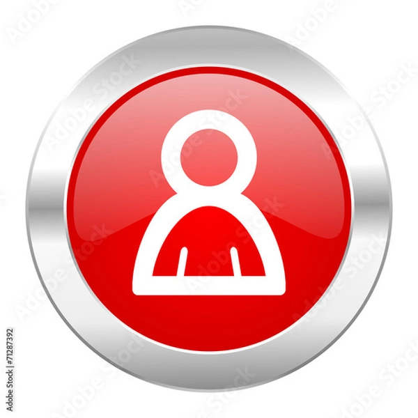 Fototapeta person red circle chrome web icon isolated