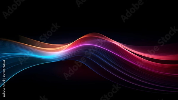 Obraz Modern digital abstract 3D background, abstract lines background