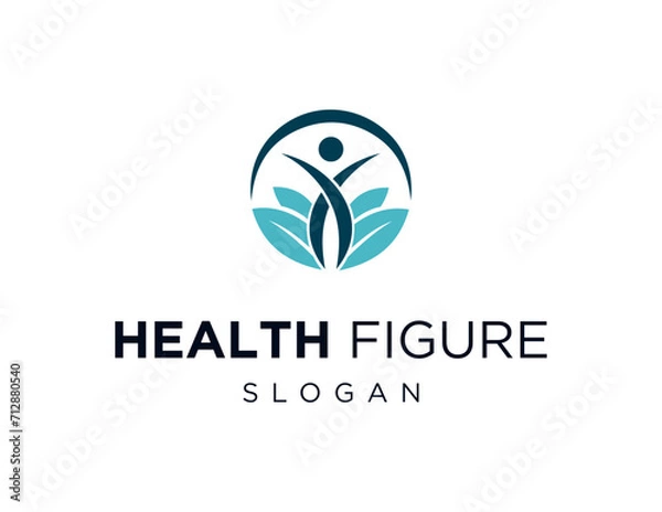 Fototapeta The logo design is about Health Figure and was created using the Corel Draw 2018 application with a white background.