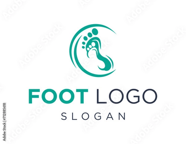 Obraz The logo design is about Foot and was created using the Corel Draw 2018 application with a white background.