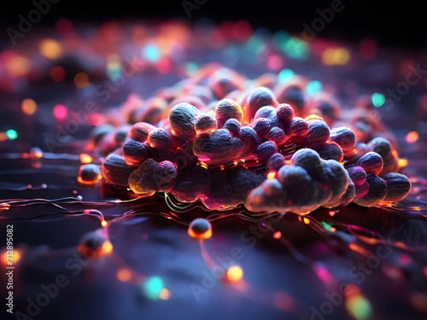 Obraz abstract colorful particle lighting