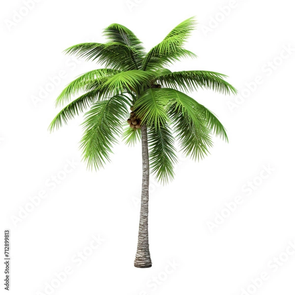Fototapeta coconut palm in 3d rendering