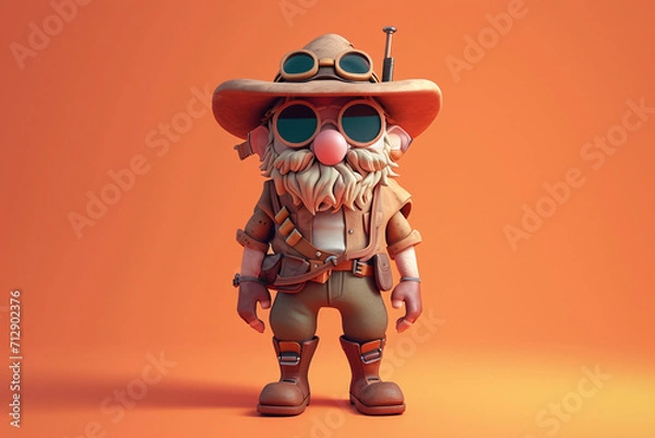Fototapeta game character background 3d stylish wallpaper illustration