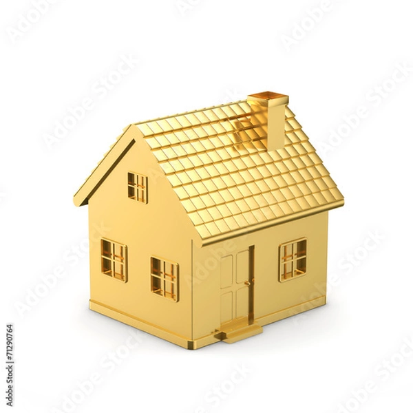 Obraz golden simple house