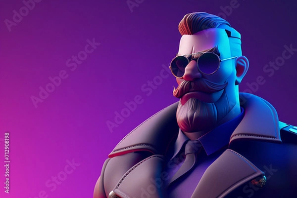 Fototapeta game character background 3d stylish wallpaper illustration