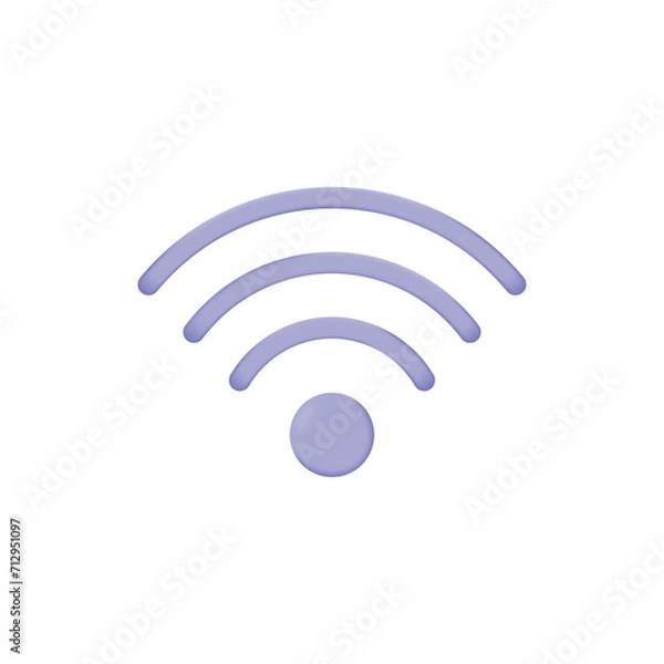 Obraz wireless signal network icon 3d wifi vector