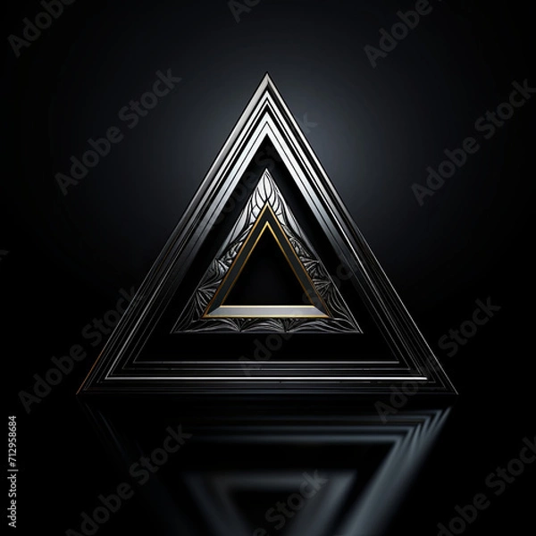 Fototapeta background with pyramids, triangle picture black