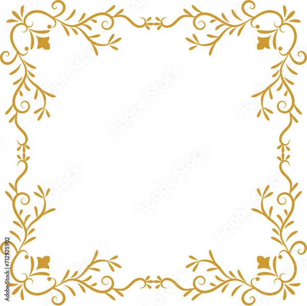 Fototapeta border background in gold color border