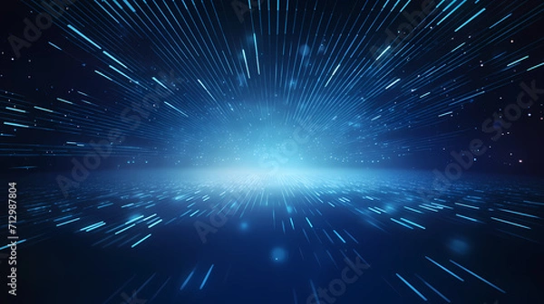 Fototapeta Abstract background and data transfer concept, abstract line art background