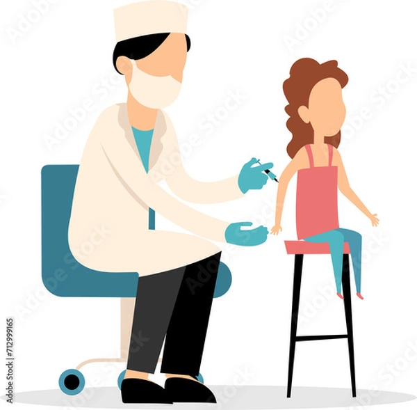 Fototapeta Doctor Giving Immunization Vaccine