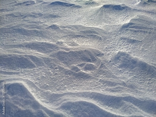 Obraz Snow surface closeup, white desert