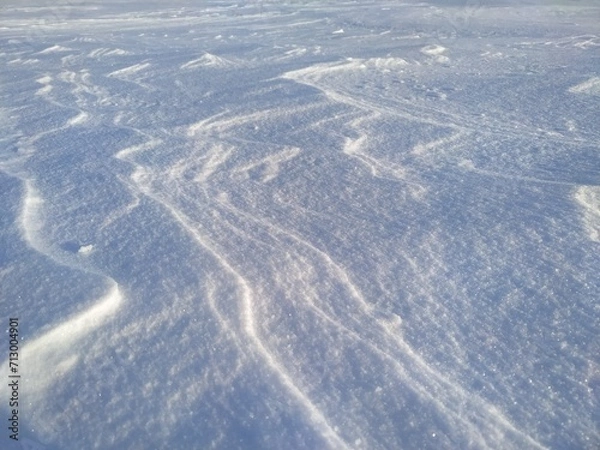 Obraz Snow surface closeup, white desert