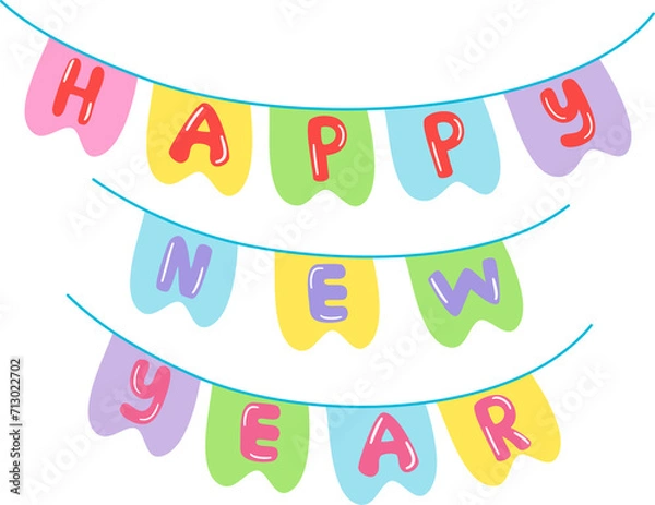 Obraz new year element banner