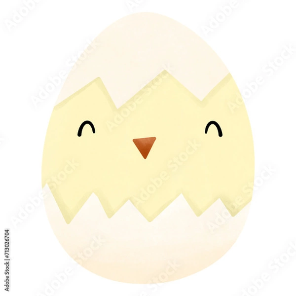 Obraz Baby chick in easter egg