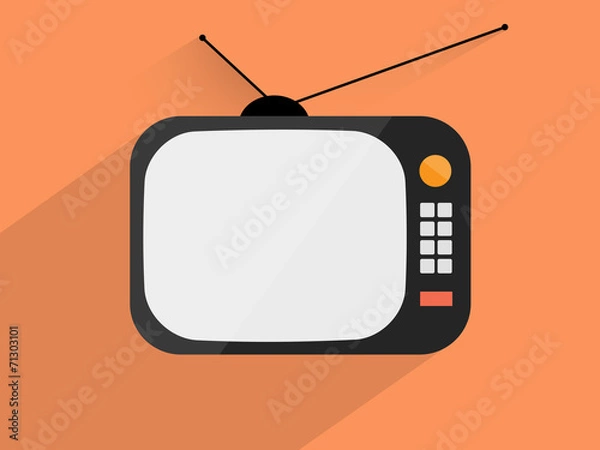 Fototapeta Retro tv ,Flat design style