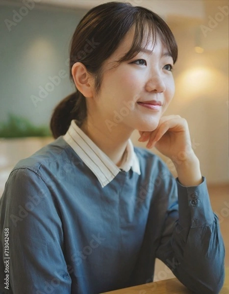 Obraz ポーズをする女性のクローズアップ