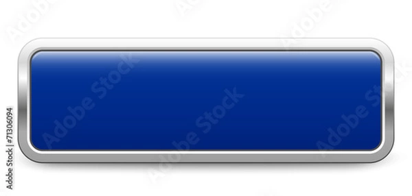 Obraz Long rectangular template - dark blue metallic button