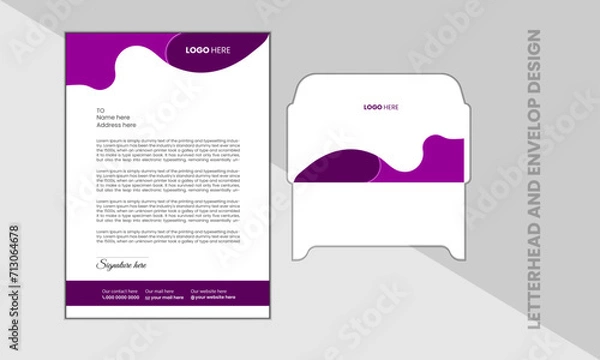 Obraz Unique letterhead and envelop design