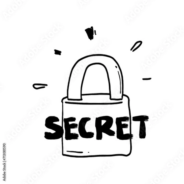 Obraz Padlock doodle