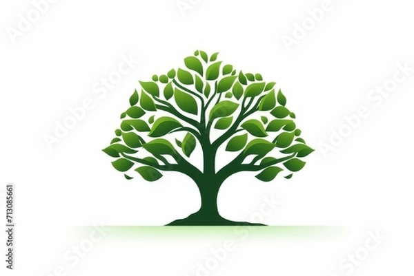 Obraz Tree icon vector on white background.Tree logo