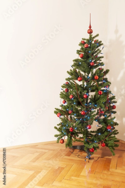 Fototapeta Decorated Christmas tree