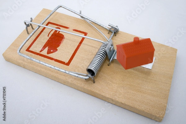 Obraz House Trap - Monopoly house in a rat trap