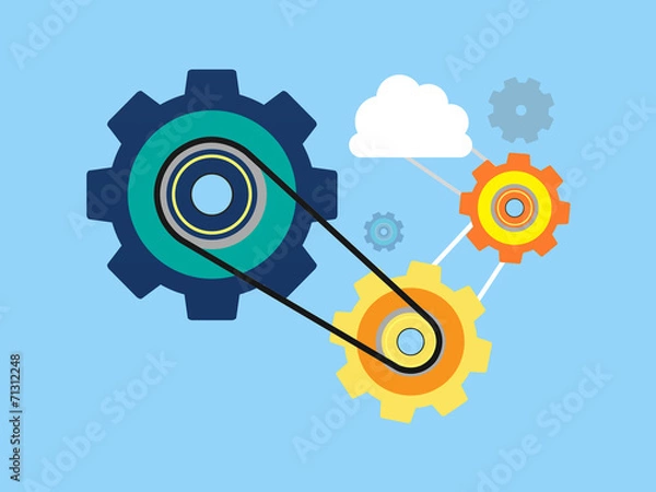 Fototapeta Backup to cloud and Repair