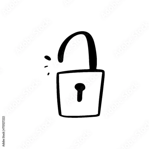 Obraz Padlock doodle