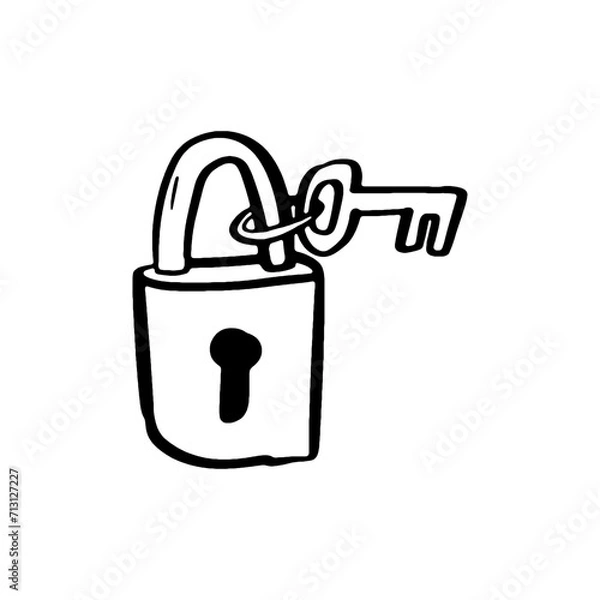 Obraz Padlock doodle